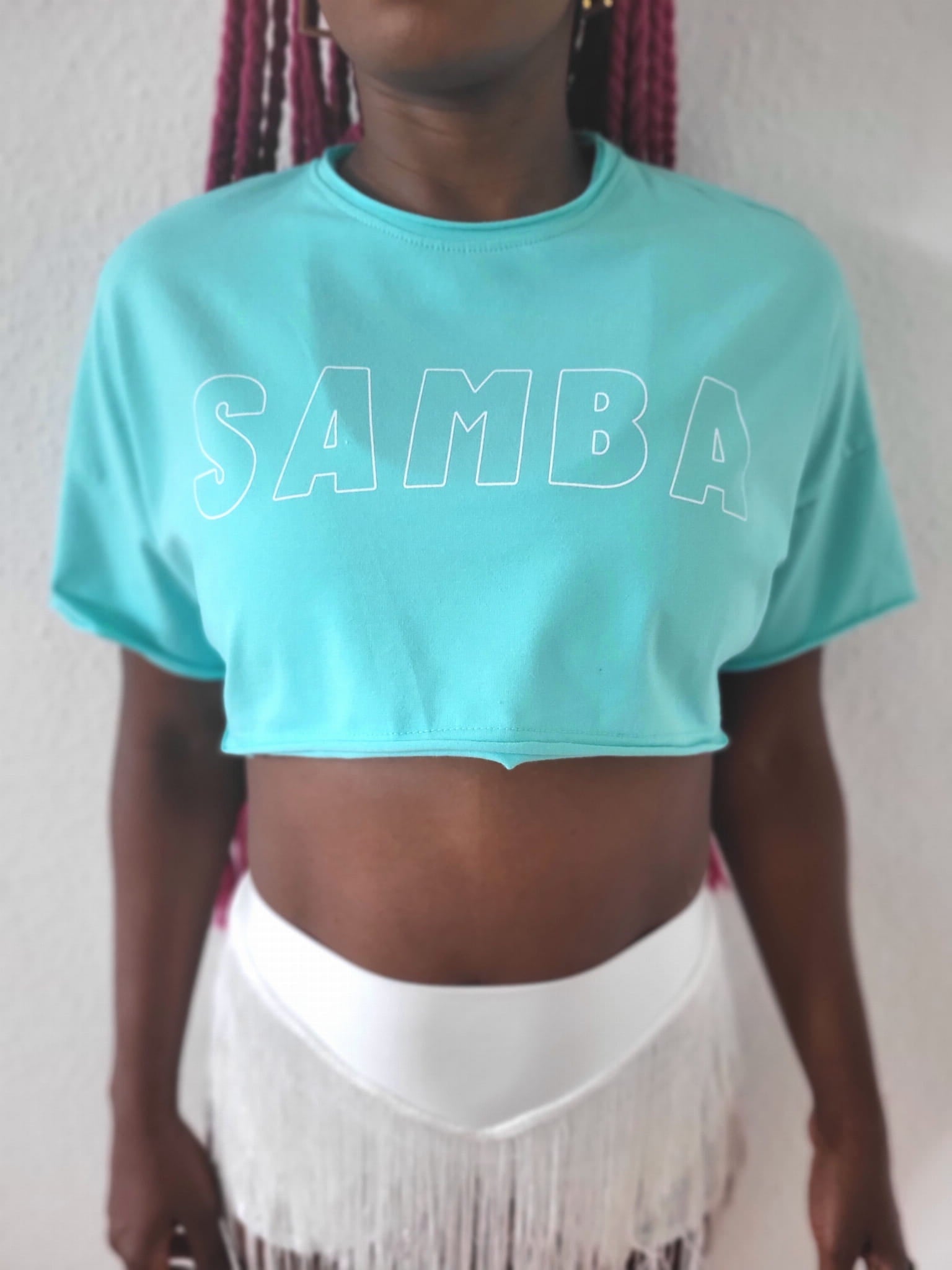Crop Top SAMBA Mint/White-4