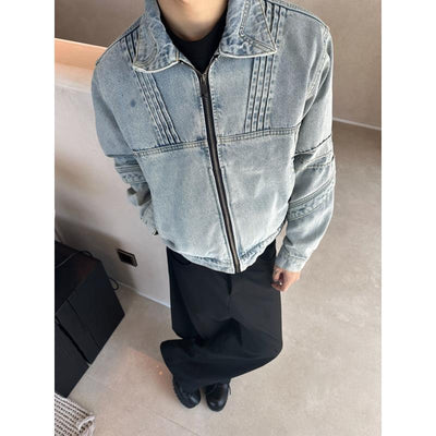 Denim Jacket Men Clean Fit High-End Unique Outerwear