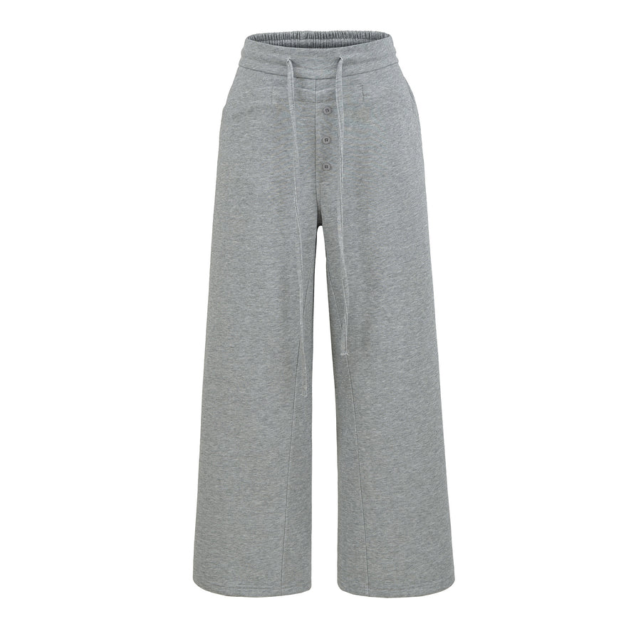 Straight tube loose fitting sweatpants for women