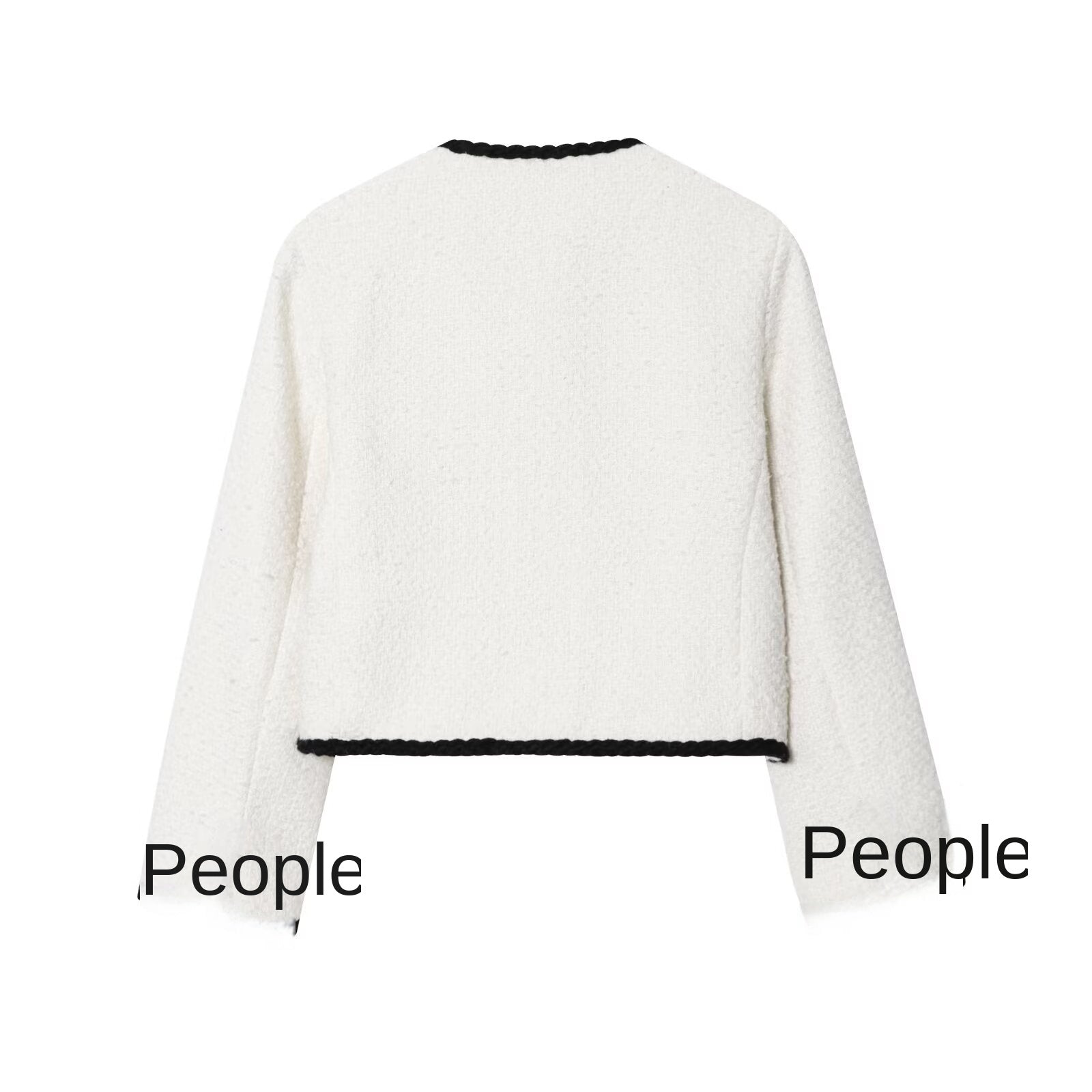 Women's Fashion Casual Small Xiangfeng Embroidered Edge Fleece Jacket