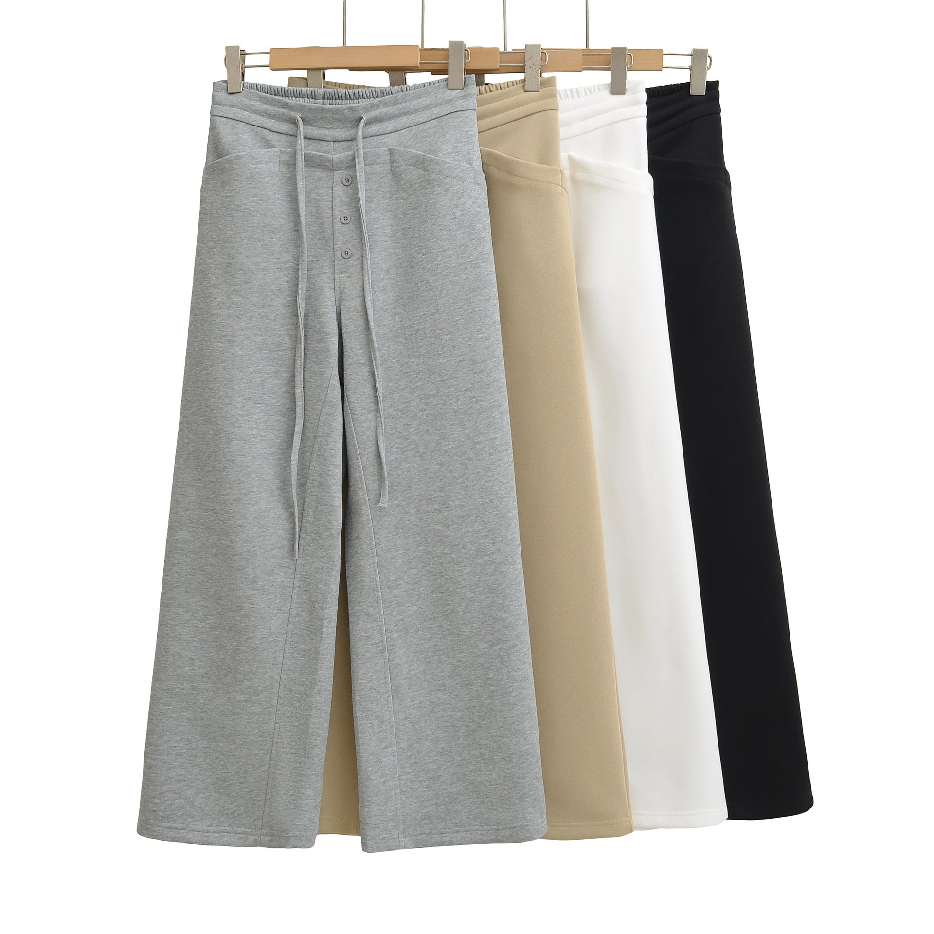 Straight tube loose fitting sweatpants for women