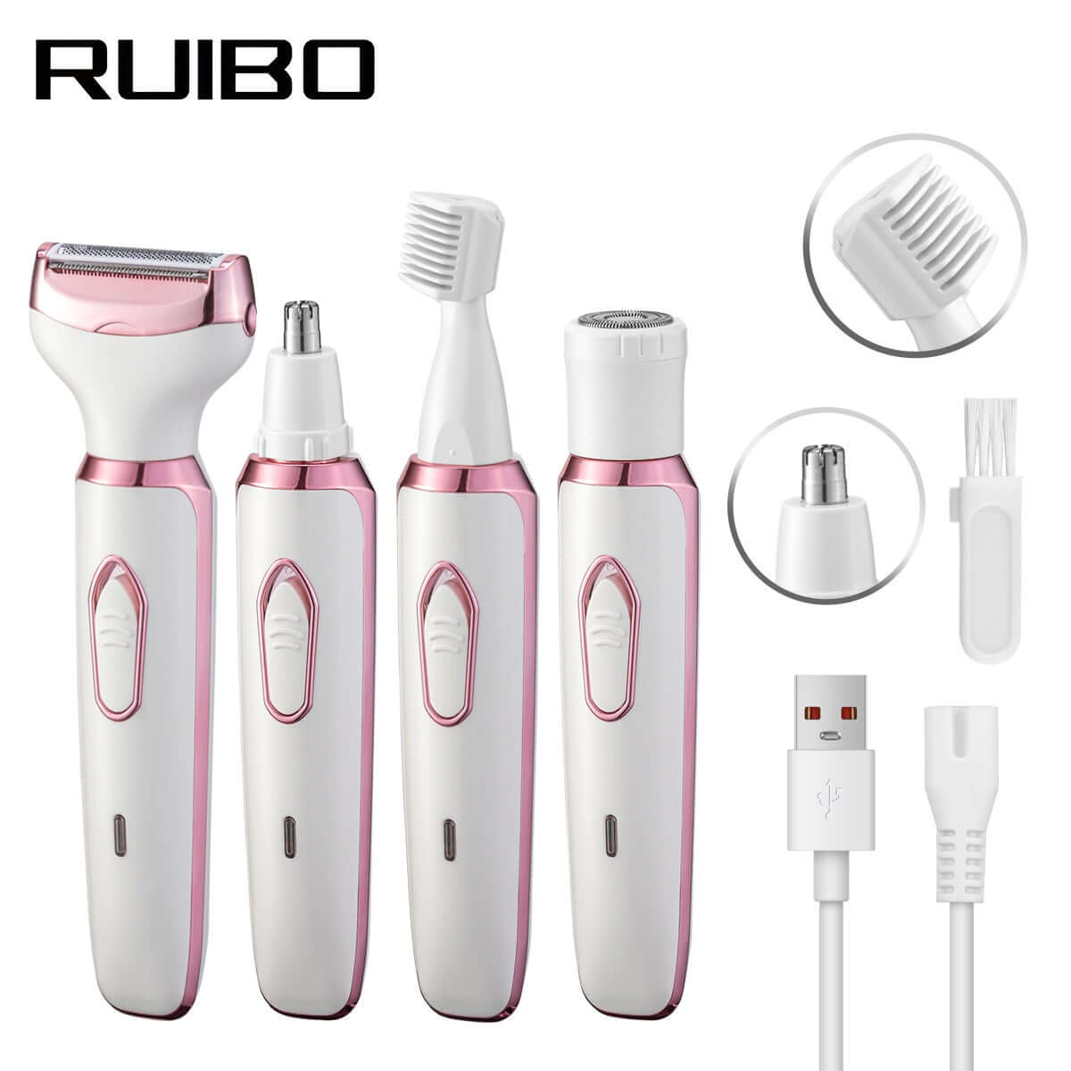 Electric Women's Hair Trimmer for Intimate Care - Multi-Functional Underarm and Pubic Hair Trimmer and Shaver