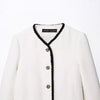 Women's Fashion Casual Small Xiangfeng Embroidered Edge Fleece Jacket