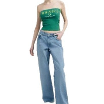 Fitted Style Printed Women's Fashion Spicy Girl Casual Personality Tank Top Letter Tube Top