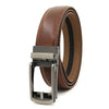 Men's Click Belt fake needle belt automatic buckle two-layer cowhide leather belt ﻿