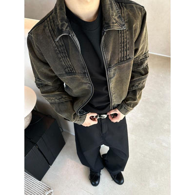 Denim Jacket Men Clean Fit High-End Unique Outerwear