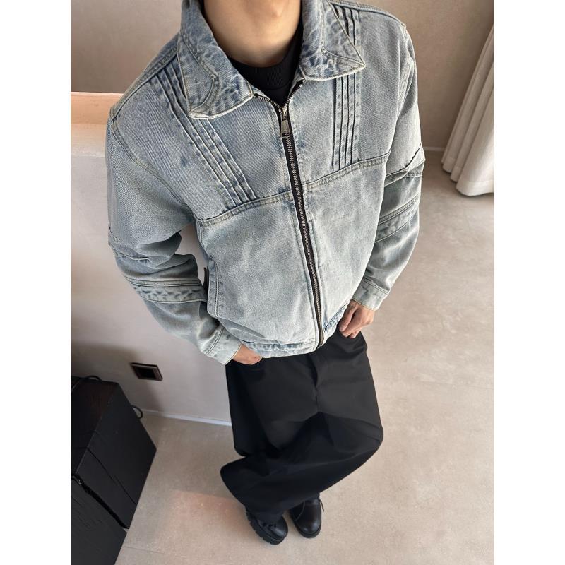Denim Jacket Men Clean Fit High-End Unique Outerwear