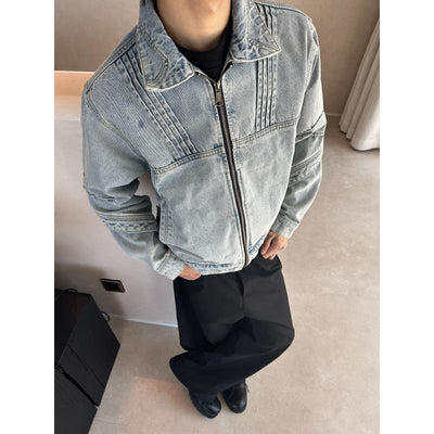 Denim Jacket Men Clean Fit High-End Unique Outerwear