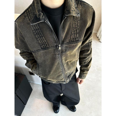 Denim Jacket Men Clean Fit High-End Unique Outerwear