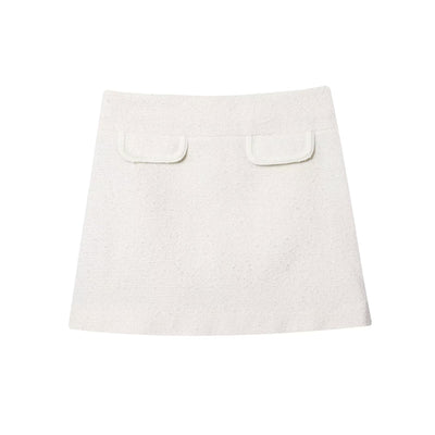 Women's Fashion Fleece Vest + Skirt Set