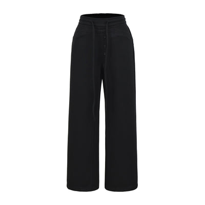 Straight tube loose fitting sweatpants for women