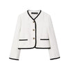 Women's Fashion Casual Small Xiangfeng Embroidered Edge Fleece Jacket