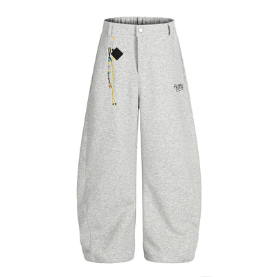 Retro Curved Knife Embroidery Sweatpants Long Pants