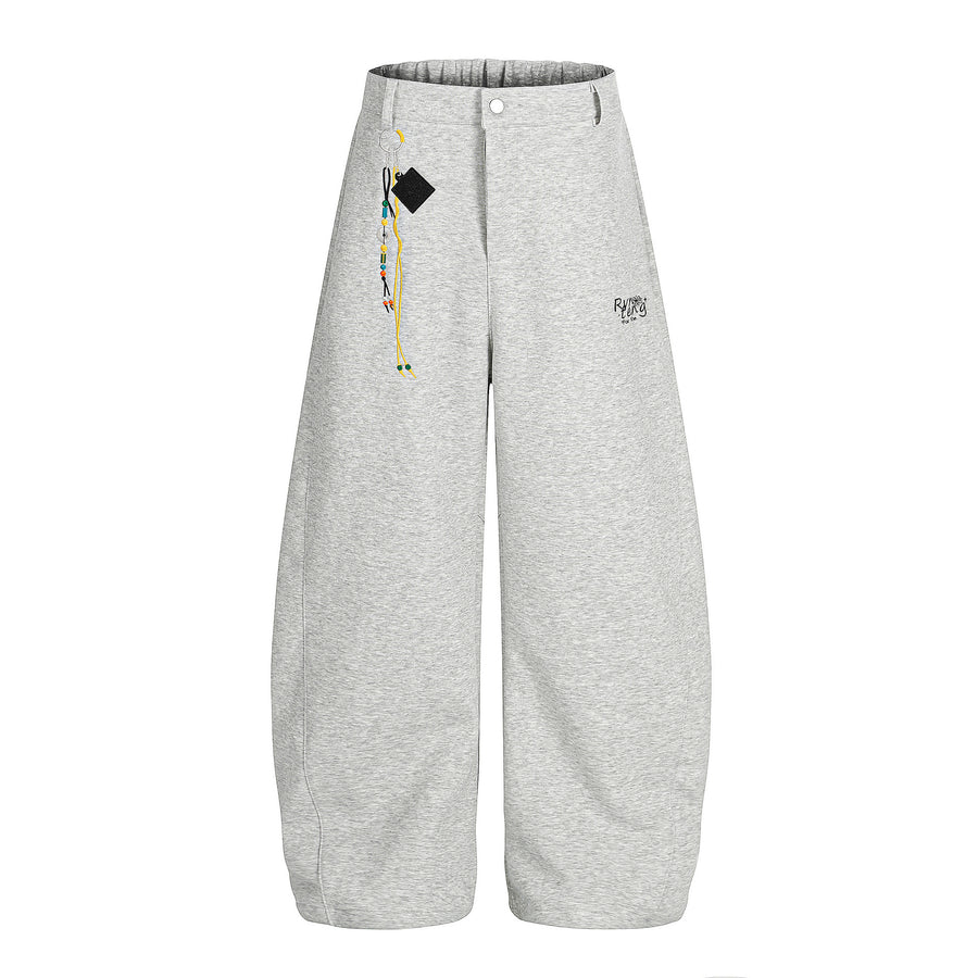 Retro Curved Knife Embroidery Sweatpants Long Pants