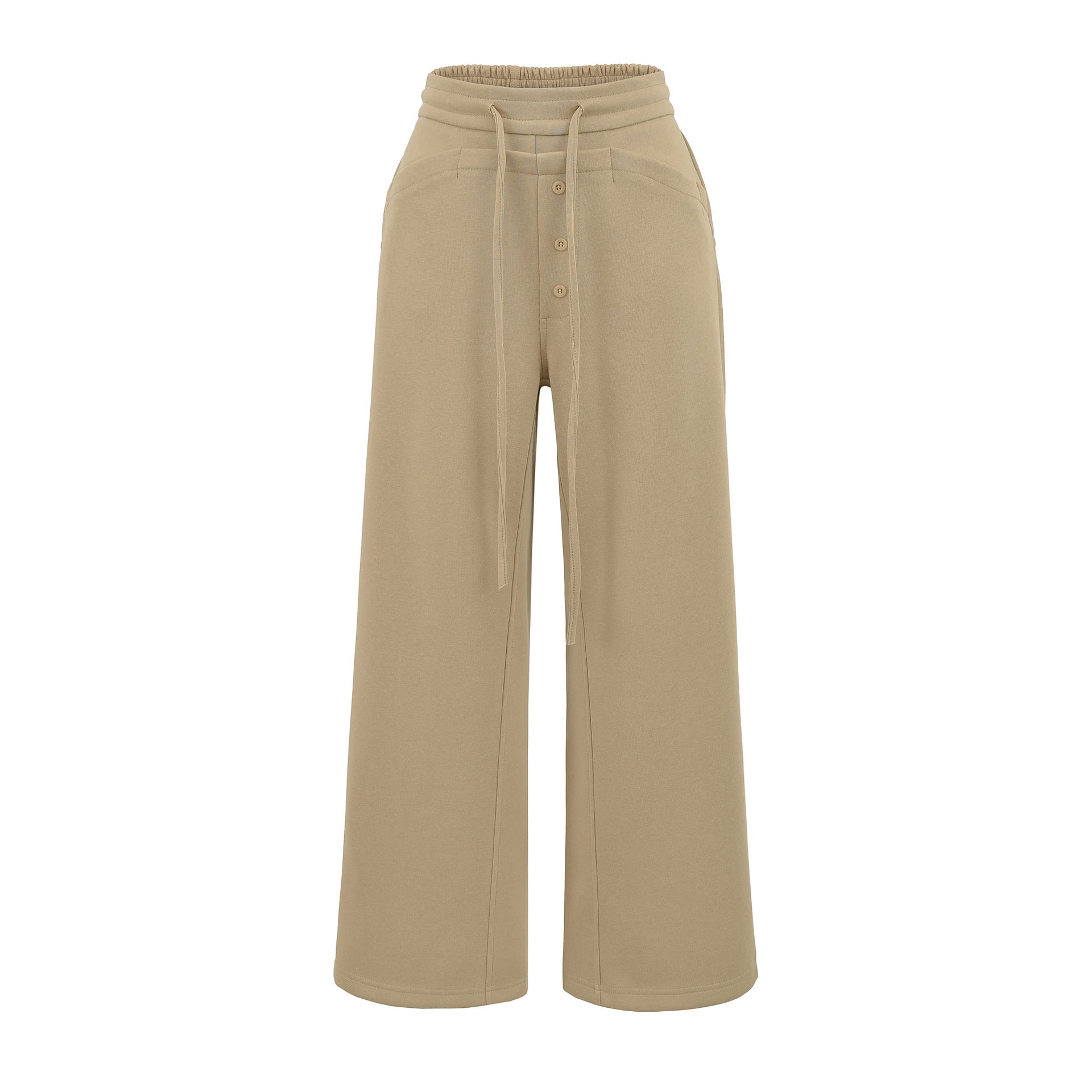 Straight tube loose fitting sweatpants for women