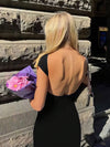 Backless Dress Fitted Fashion Women's Short Sleeve Round Neck Trendy Bodycon