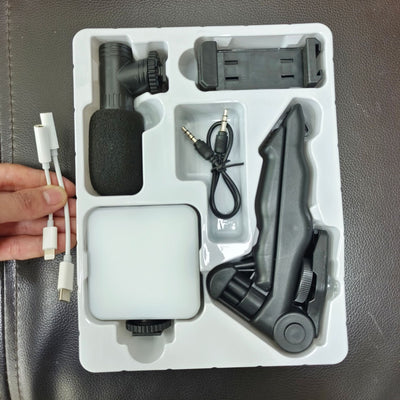 Desktop Beauty Leg Pocket Fill Light with Microphone Set Single Reflex Conference Lamp Handheld Photography with Microphone