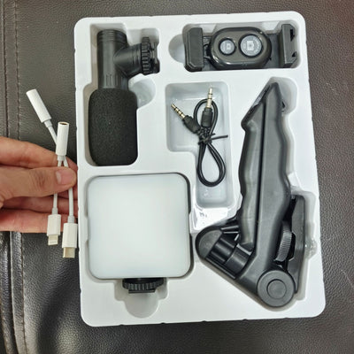Desktop Beauty Leg Pocket Fill Light with Microphone Set Single Reflex Conference Lamp Handheld Photography with Microphone